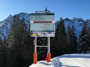 Signalisation dans le domaine skiable