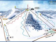Plan des pistes Piękna Góra – Goldap