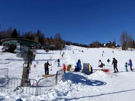 Domaines skiables pour les débutants dans la région touristique des Monts-Nock (Nockberge) – Débutants Hochrindl – Sirnitz