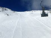 Pente raide en direction du télésiège Mitterstein