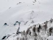 Vue sur le bout du glacier Mer de Glace