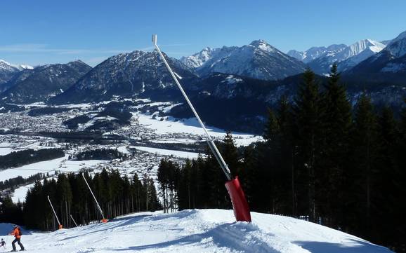 Fiabilité de l'enneigement Naturparkregion Reutte – Fiabilité de l'enneigement Hahnenkamm – Höfen/Reutte