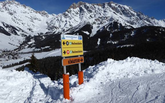 Hochkönig: indications de directions sur les domaines skiables – Indications de directions Hochkönig – Maria Alm/Dienten/Mühlbach