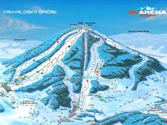 Plan des pistes Tanvaldský Špičák
