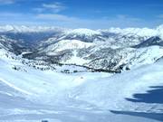 La piste du Colletto Verde avec vue en direction de Cesana