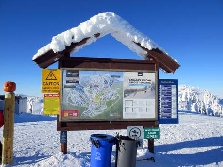 Thompson Okanagan: indications de directions sur les domaines skiables – Indications de directions Sun Peaks
