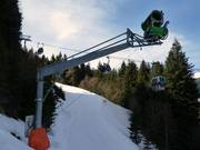 Canon à neige sur la descente nord