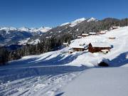 Départ de l’itinéraire de ski vers la vallée