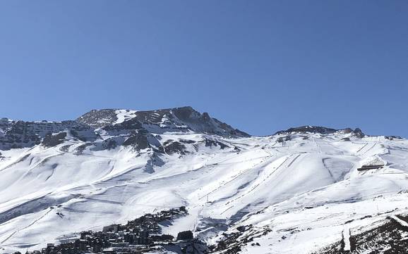 Skier près de La Parva