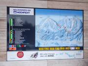 Plan des pistes avec informations actualisées à la station de départ de la Skiarena Hochficht
