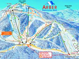 Plan des pistes Arber