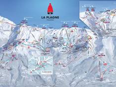 Plan des pistes La Plagne (Paradiski)