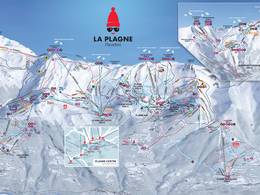 Plan des pistes La Plagne (Paradiski)
