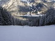 Descente Hubertus avec vue sur l’Achensee