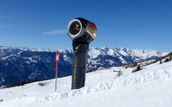 Fiabilité de l'enneigement Massif du Schober – Fiabilité de l'enneigement Zettersfeld – Lienz