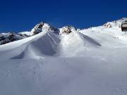La halfpipe n'est ouverte qu'en plein hiver.