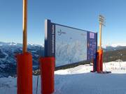 Plan des pistes avec bulletin météo actuel