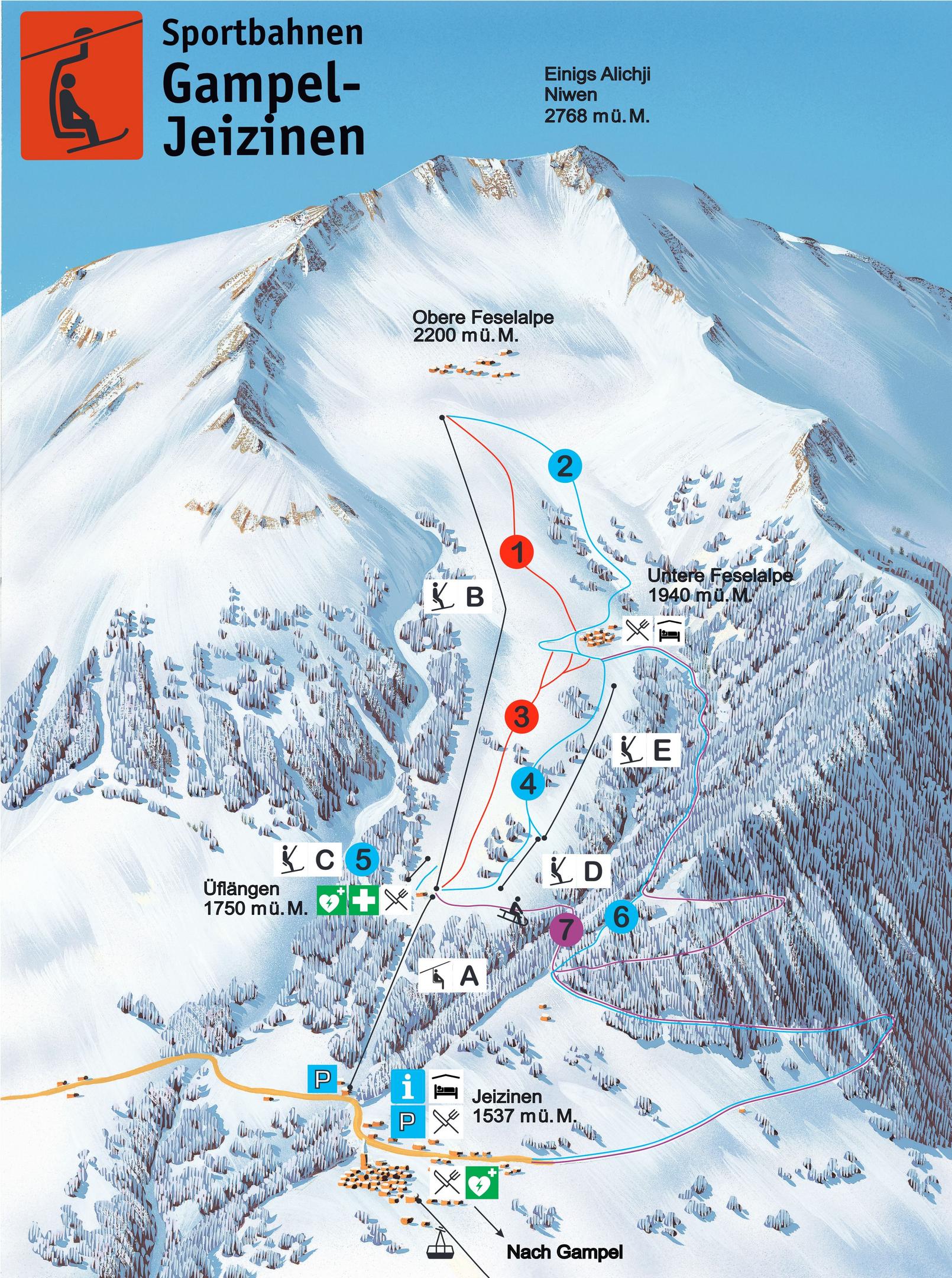 Domaine skiable Jeizinen Feselalp – Gampel/Steg