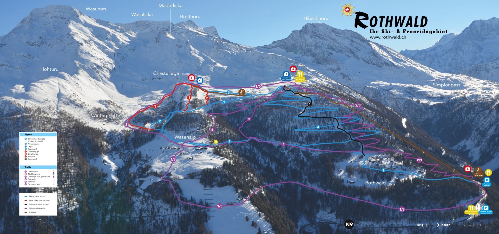 Domaine skiable Rothwald/Wasenalp (Col du Simplon)