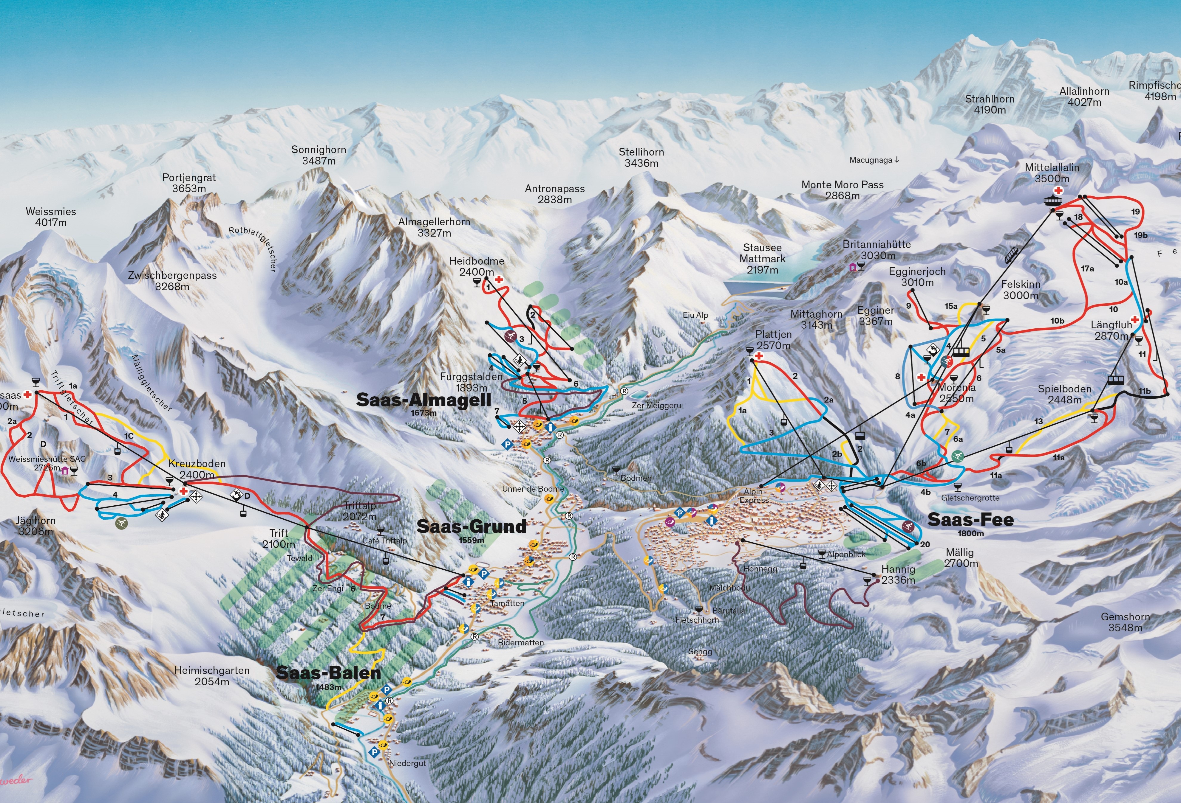 Domaine skiable Heidbodme – Saas-Almagell