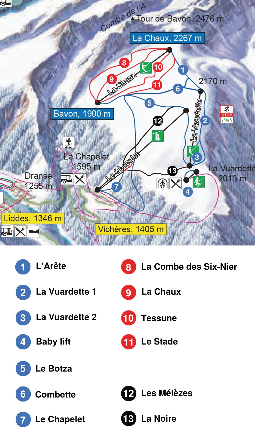 Domaine skiable Vichères (Liddes)