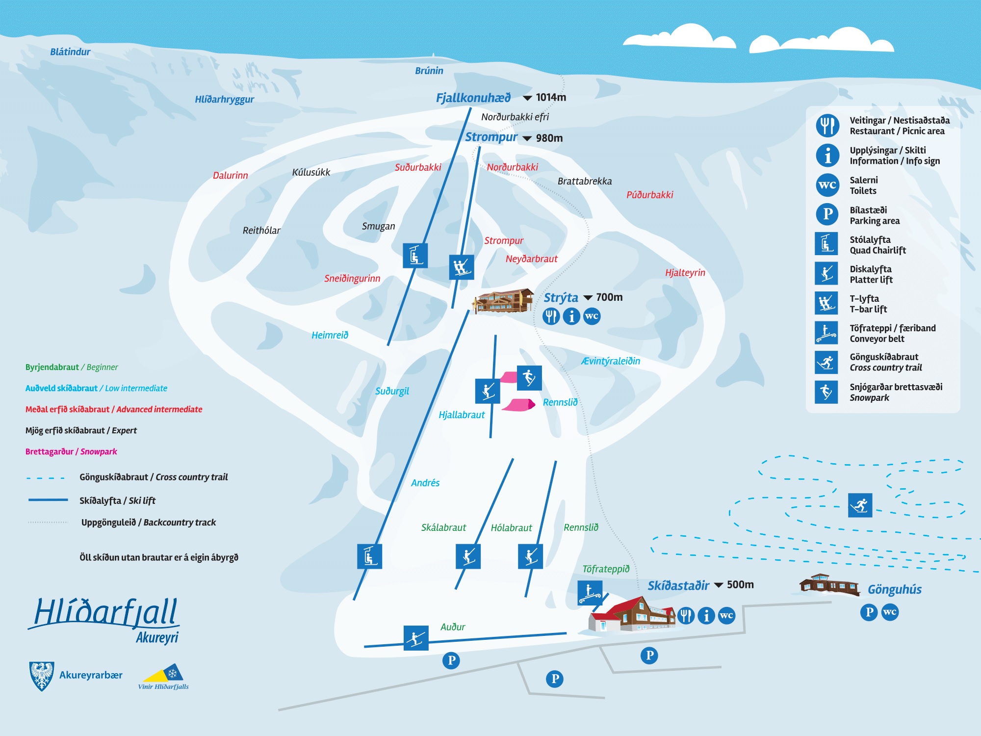 Domaine skiable Hlíðarfjall – Akureyri