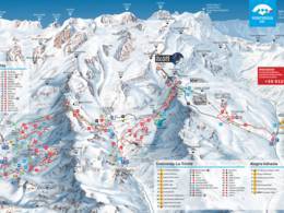 Plan des pistes Alagna Valsesia/Gressoney-La-Trinité/Champoluc/Frachey (Monterosa Ski)