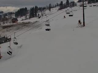 KOZINIEC SKI - widok na kolej i orczyk