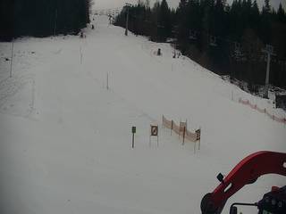 Rzyki - widok na dolny stok i orczyk w Czarnym Groniu