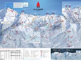 Plan des pistes La Plagne (Paradiski)