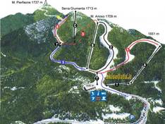 Plan des pistes Arioso – Sasso di Castalda