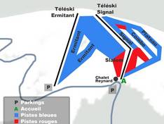 Plan des pistes Mont Ventoux Sud