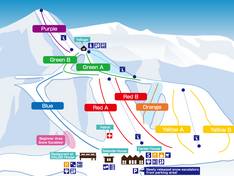 Plan des pistes Asarigawa Onsen