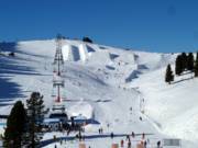 Vue sur le snowpark d'Obereggen
