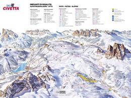 Plan des pistes Civetta – Alleghe/Selva di Cadore/Palafavera/Zoldo