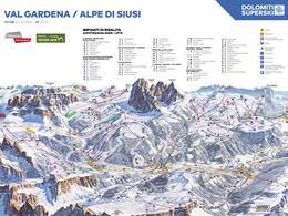 Plan des pistes Val Gardena (Gröden)