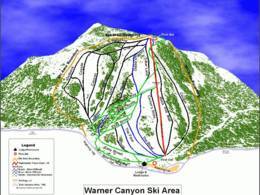 Plan des pistes Warner Canyon – Lakeview