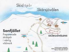 Plan des pistes Skärsjövålen
