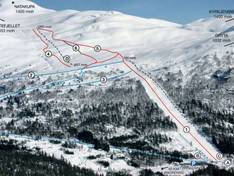 Plan des pistes Stryn Skisenter