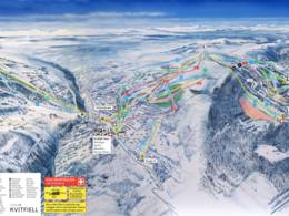 Plan des pistes Kvitfjell