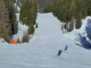 Piste rouge en direction de la vallée