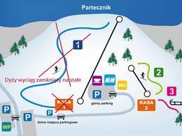 Plan des pistes Partecznik – Wisła