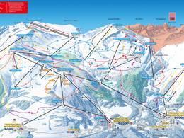 Plan des pistes Laax/Flims/Falera
