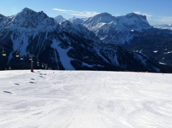 Les pistes larges prédominent à Kronplatz