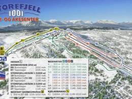 Plan des pistes Storefjell