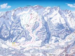 Plan des pistes Ladurns