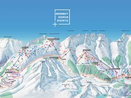 Plan des pistes Andermatt/Oberalp/Sedrun