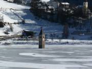Clocher englouti au lac de Resia