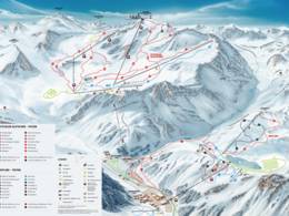 Plan des pistes Pitztaler Gletscher (Glacier de Pitztal)