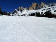 Larges pistes en contrebas du Rosengarten